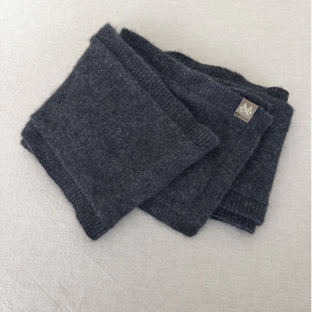 Noble Wilde Possum Merino Charcoal Gray Scarf‎ 7x72